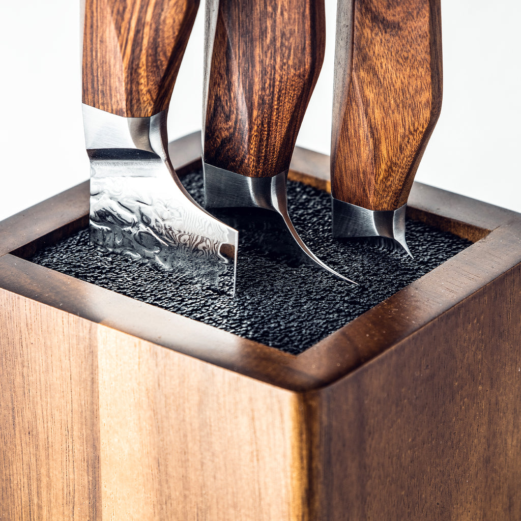 Asiro Knife Holder close-up wood texture
