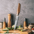 Asiro Utility Knife 5-inch Damascus kitchen knife, full profile