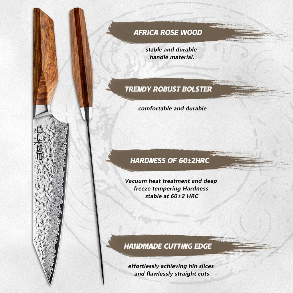 Asiro Kiritsuke 8.3" — Damascus Chef Knife