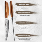 Asiro Utility Knife 5" — Damascus Kitchen Knife