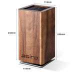 Asiro Knife Holder — Acacia Wood Magnetic Block