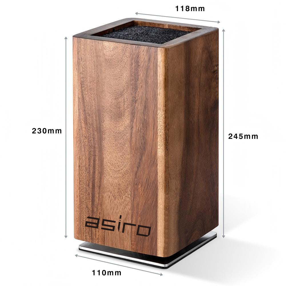 Asiro Knife Holder — Acacia Wood Magnetic Block
