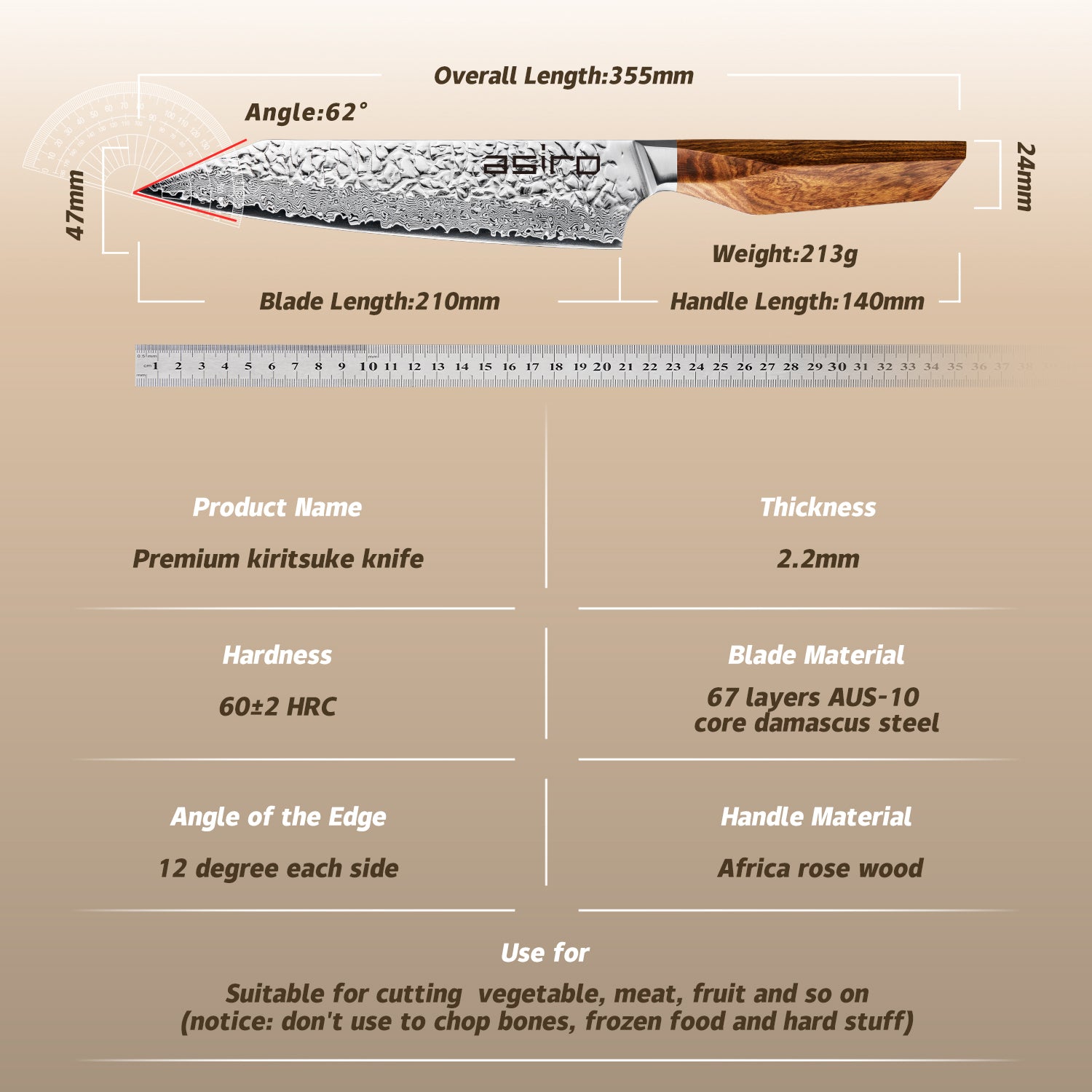 Asiro Kiritsuke in a home kitchen setting