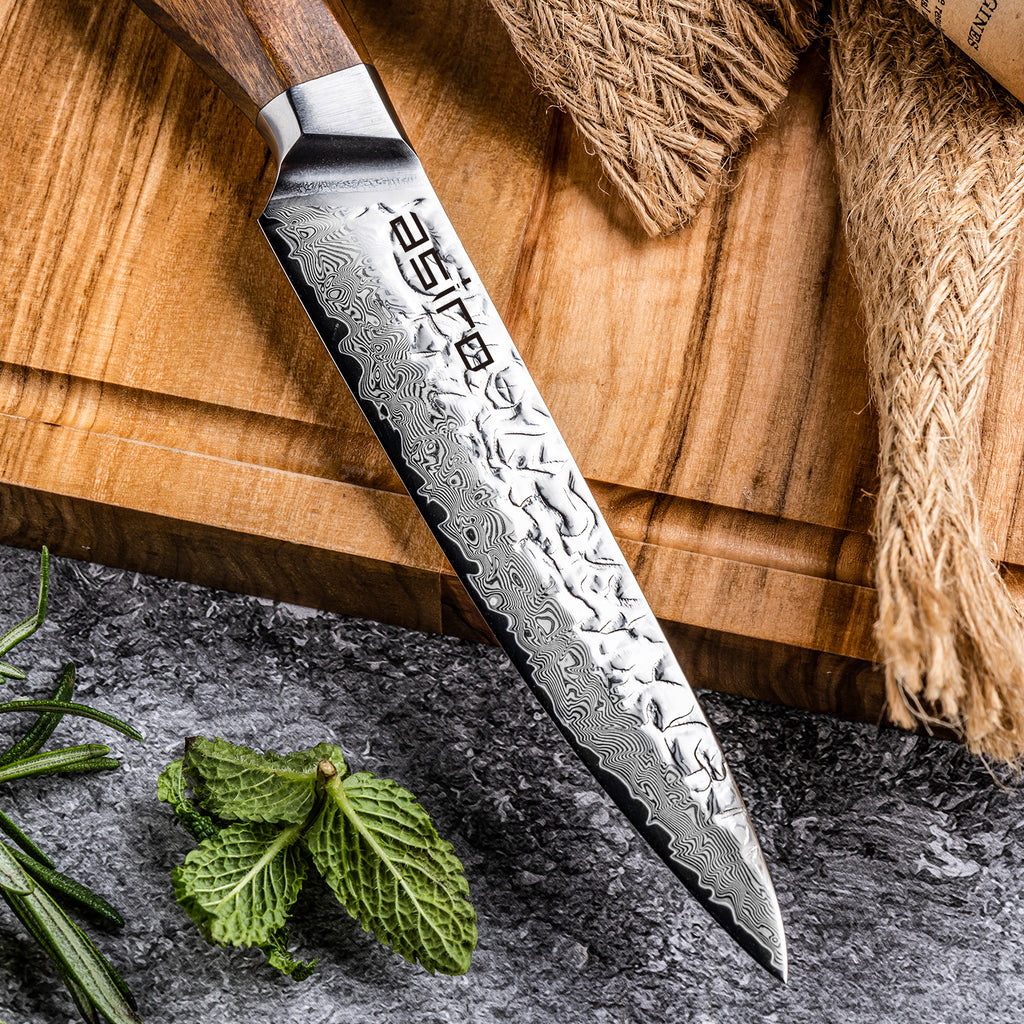 Asiro Utility Knife 5" — Damascus Kitchen Knife