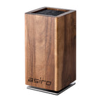 Asiro Knife Holder — Acacia Wood Magnetic Block